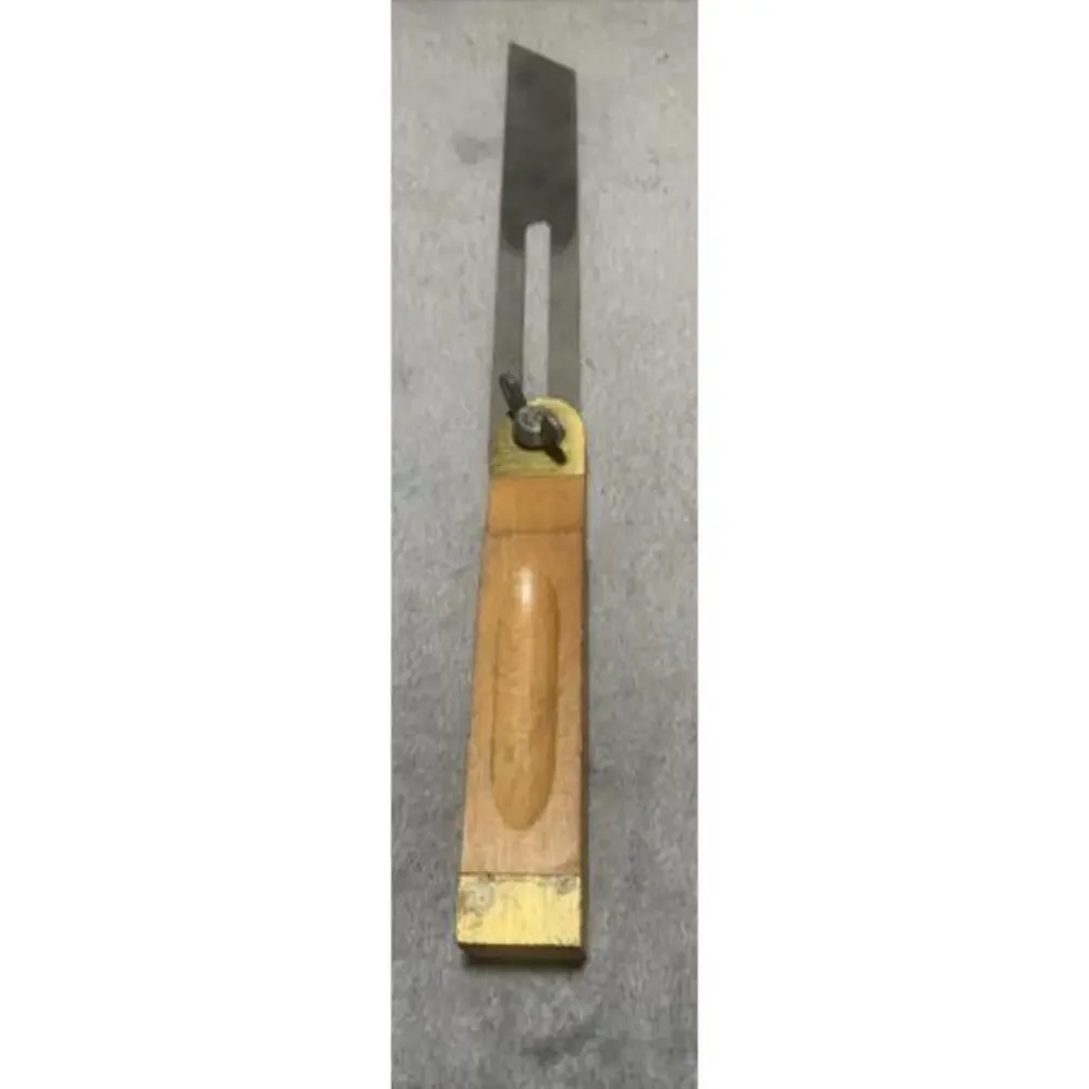 Early Vintage 8" Stanley Sliding T-Bevel Square Nice Old Wood & Brass USA Japan - Picture 7 of 7